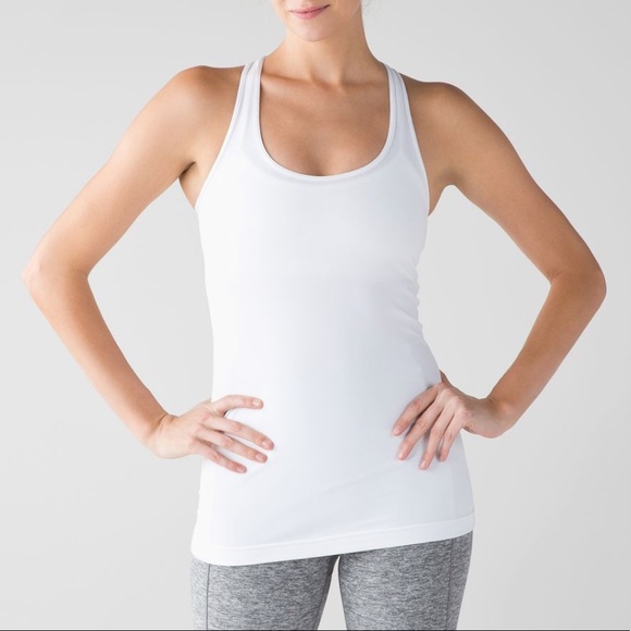 SOLD! Lululemon Cool Racerback White Tanktop, sz 6